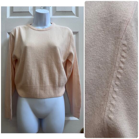 Vintage Express Tricot Acrylic Pull Over Sweater Size Small Pale Apricot - Picture 1 of 9